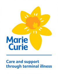 Marie Curie Logo with daffodil